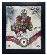 Christian McCaffrey Framed San Francisco 49ers 15" x 17" Game Used Football Collage LE 50