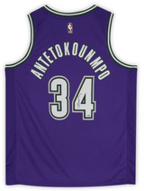 GIANNIS ANTETOKOUNMPO Autographed Milwaukee Bucks Purple Nike 2022-23 Classic Edition Swingman Jersey FANATICS