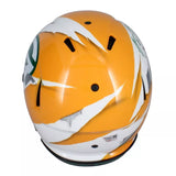 Aaron Rodgers autographed New York Jets/Green Bay Packers ECC Custom Painted Ripped Speed Authentic Helmet Fanatics