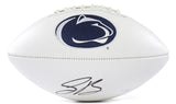 Saquon Barkley Autographed Penn State Nittany Lions White Panel Football Panini