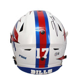 Josh Allen Autographed Buffalo Bills Custom Painted Ripped Speedflex Authentic Helmet Beckett Witnessed