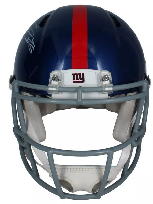 Saquon Barkley Autographed New York Giants Speed Authentic Helmet Beckett Witnessed