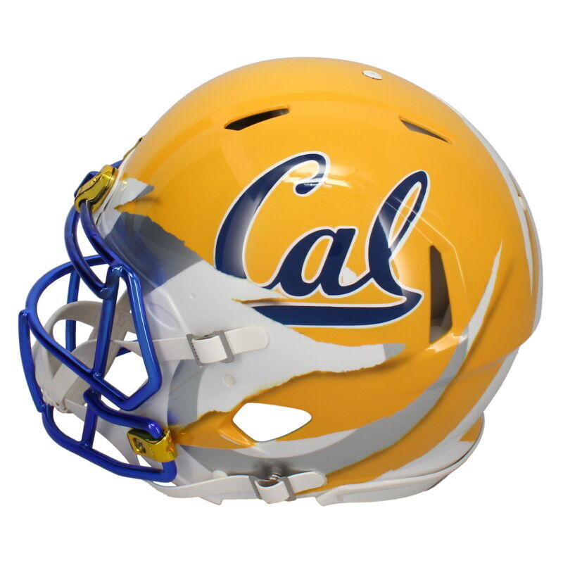 Jared Goff Autographed Los Angeles Rams/California Golden Bears ECC Custom Painted Rip Speed Authentic Helmet Fanatics