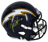 Justin Herbert Autographed Los Angeles Chargers 1988-06 Throwback Speed Full Size Helmet Fanatics