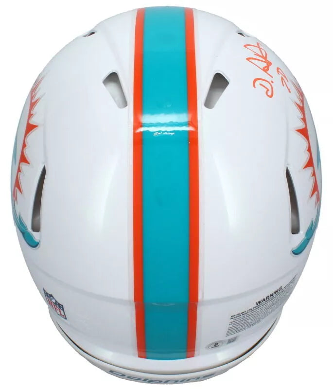 De'Von Achane Autographed Miami Dolphins Speed Authentic Helmet Beckett Witnessed