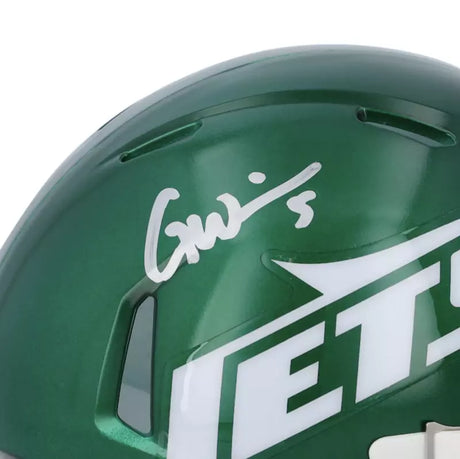 Garrett Wilson Autographed New York Jets 2024 Speed Mini Helmet Fanatics