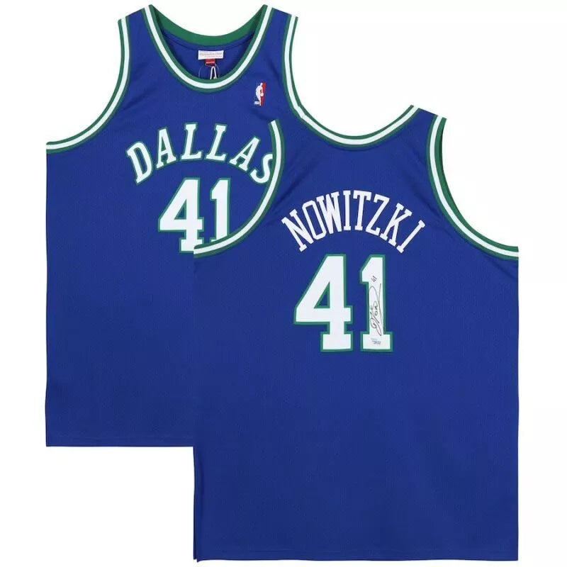 Dirk Nowitzki Autographed Dallas Mavericks Blue Mitchell & Ness 1998-99 Authentic Jersey Fanatics