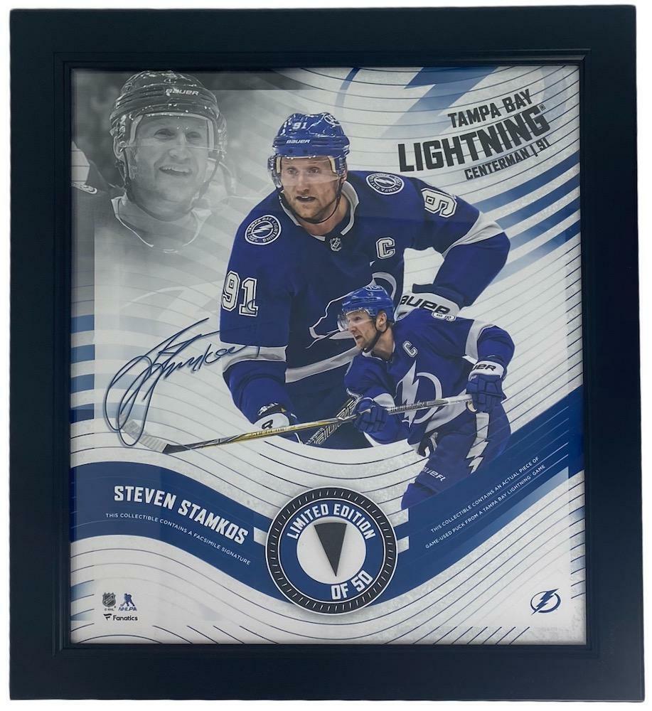 Steven Stamkos Framed Tampa Bay Lightning 15 " x 17 " Game Used Puck Collage LE 50