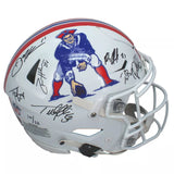 New England Patriots Legends (Brady, Gronkowski, Edelman + Five More) Multi-Autographed (black Ink) New England Patriots 1982-89 Throwback Speedflex Authentic Helmet Fanatics/Radtke LE 10/12