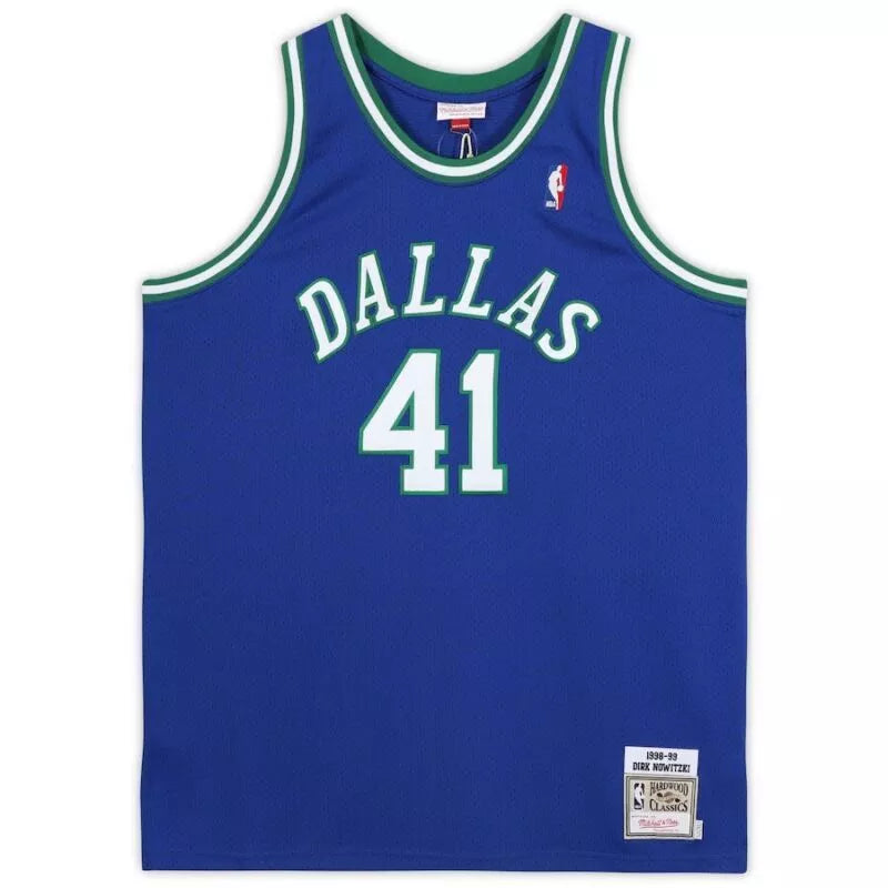 Dirk Nowitzki Autographed Dallas Mavericks Blue Mitchell & Ness 1998-99 Authentic Jersey Fanatics