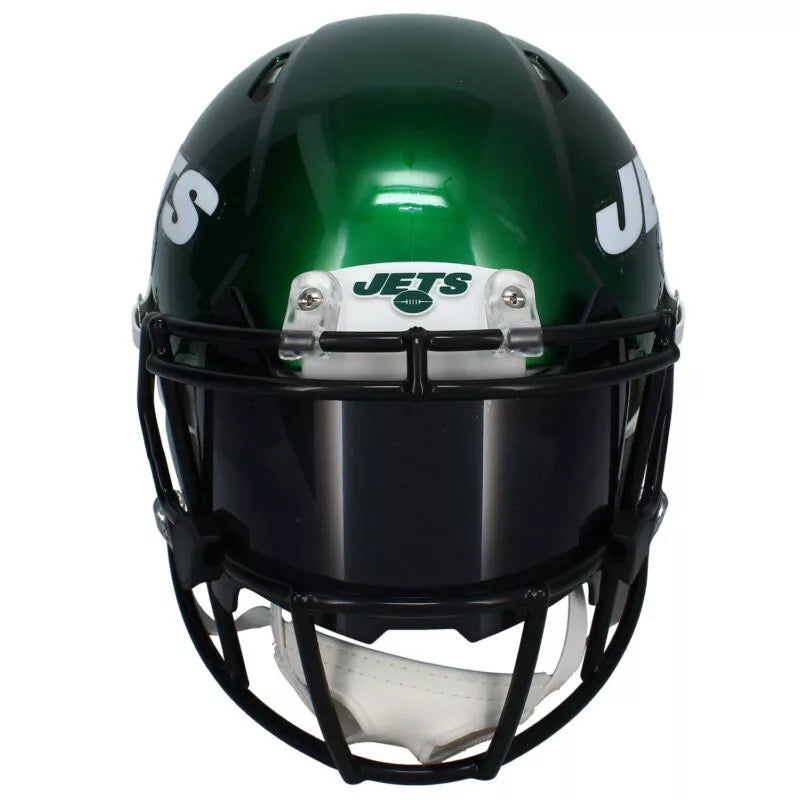 Davante Adams Autographed New York Jets 2019-23 Throwback Speed Authentic Helmet w/Visor & 3D Bumpers Beckett Witnessed