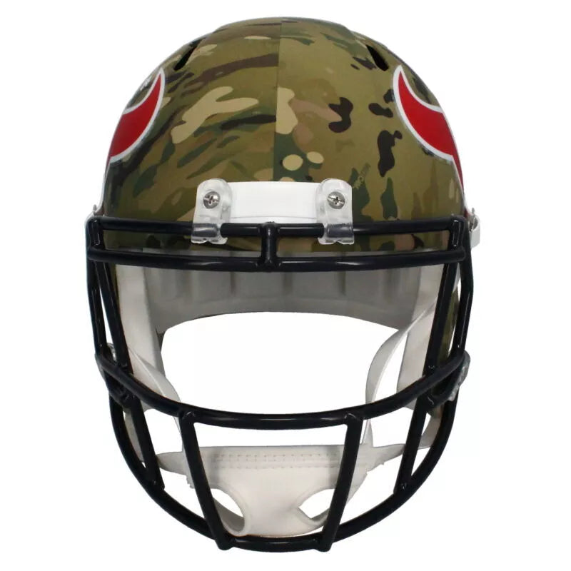 Dalton Schultz Autographed Houston Texans Speed CAMO Full Size Helmet Beckett Witnessed