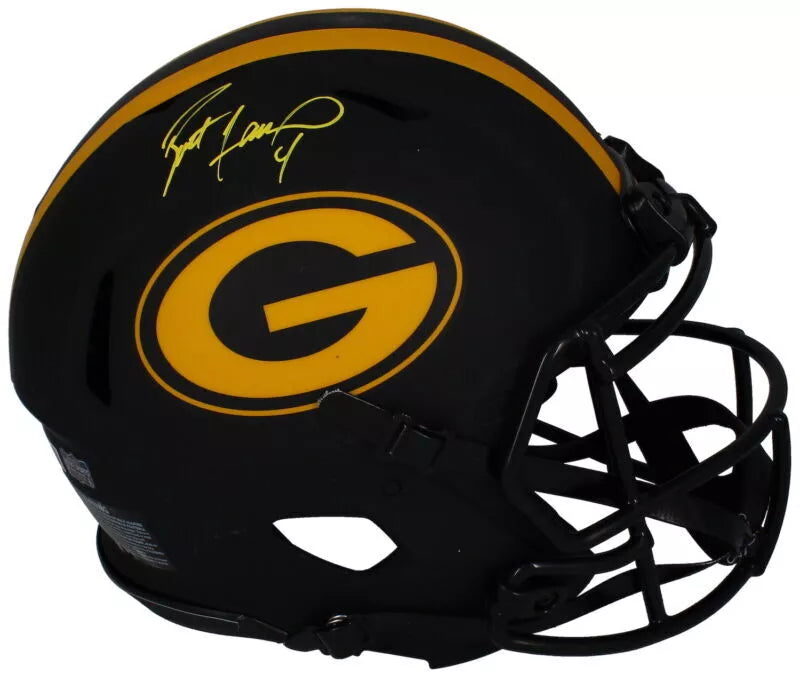 Brett Favre Autographed Green Bay Packers Eclipse Speed Authentic Helmet Beckett Witnessed