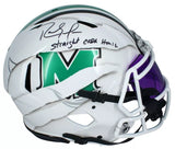 Randy Moss Autographed/Inscribed "STRAIGHT CASH HOMIE" Marshall Thundering Herd/Minnesota Vikings ECC Custom Painted Ripped Speed Authentic Helmet with Visor Fanatics