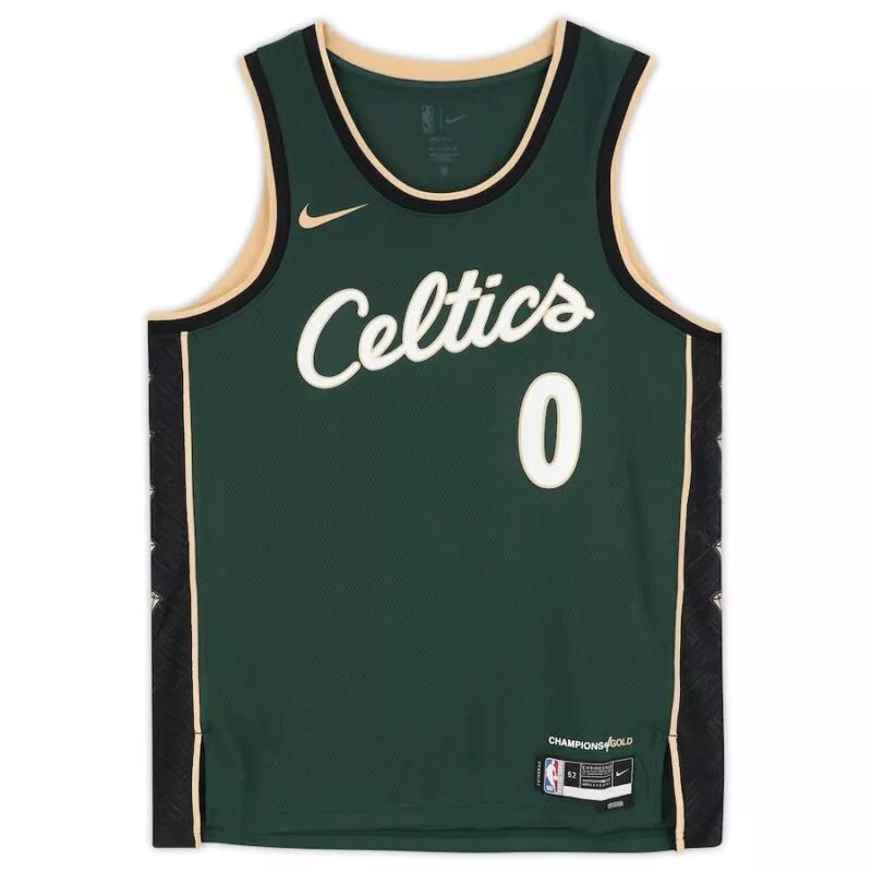 Jayson Tatum Autographed Boston Celtics Green Nike 2022-23 City Edition Swingman Jersey Fanatics