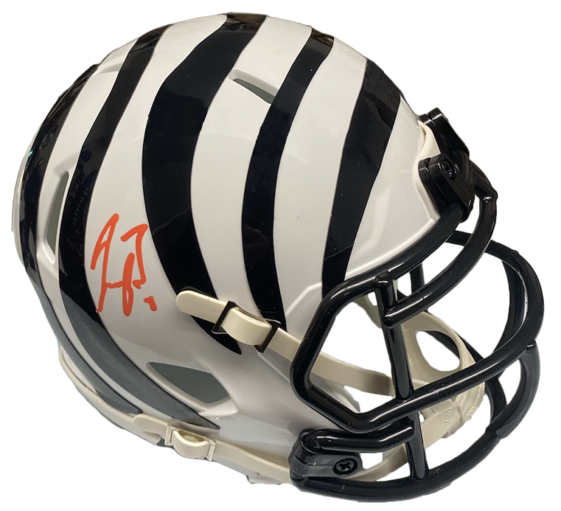 Joe Burrow Autographed Cincinnati Bengals Speed White Alternate Mini Helmet Fanatics