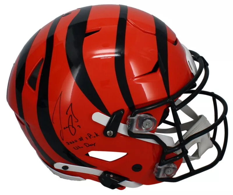 Joe Burrow Autographed/Dual Inscribed "2020 #1 Pick Who Dey" Cincinnati Bengals Speedflex Authentic Helmet LE 1/50