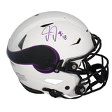 Justin Jefferson Autographed Minnesota Vikings Lunar Eclipse Speedflex Authentic Helmet BAS Witnessed