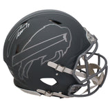 Josh Allen Autographed (White Ink) Buffalo Bills Slate Speed Authentic Helmet Beckett Witnessed