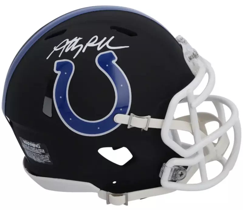 Anthony Richardson Autographed Indianapolis Colts Speed Black Matte Mini Helmet Fanatics