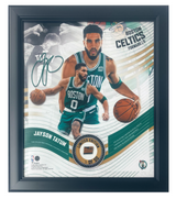 Jayson Tatum Boston Celtics Green Jersey Framed 15" x 17" Game Used Basketball Collage LE 1/50