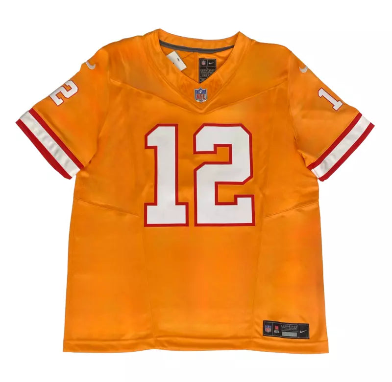 Tom Brady Autographed Tampa Bay Buccaneers Orange Throwback Nike F.U.S.E. Limited Jersey Fanatics