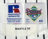 MICKEY MANTLE Autographed New York Yankees Old Timers Game Russell Athletic Diamond Collection Jersey/w MANTLE '92 PATCH PSA/DNA