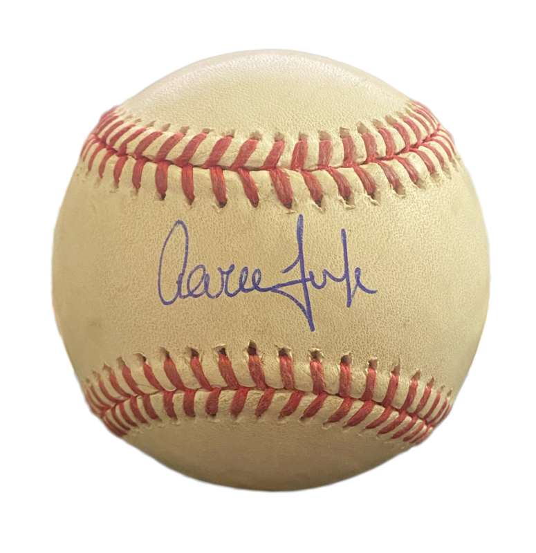 Aaron Judge Autographed MLB Authenticated Game Used Baseball from AL Record 62 HR Season (7/29/22) Fanatics