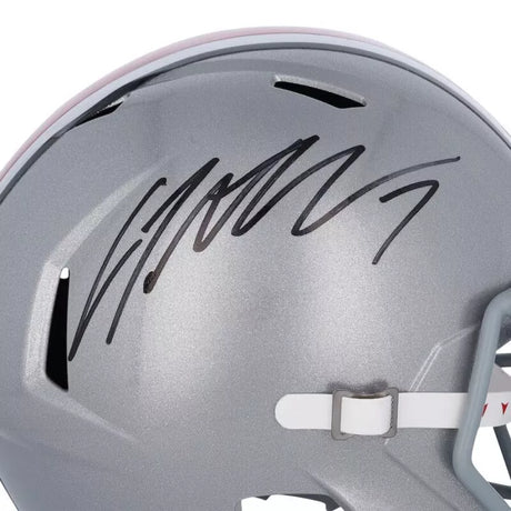 C.J. Stroud Autographed Ohio State Buckeyes Speed Full Size Helmet Fanatics