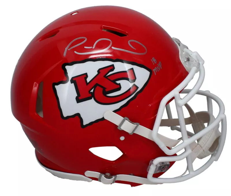 Patrick Mahomes Autographed/Inscribed "18 MVP" Kansas City Chiefs Speed Authentic Helmet Steiner LE 18