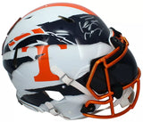 Peyton Manning Autographed Denver Broncos/Tennessee Volunteers ECC Custom "Ripped" Helmet Fanatics