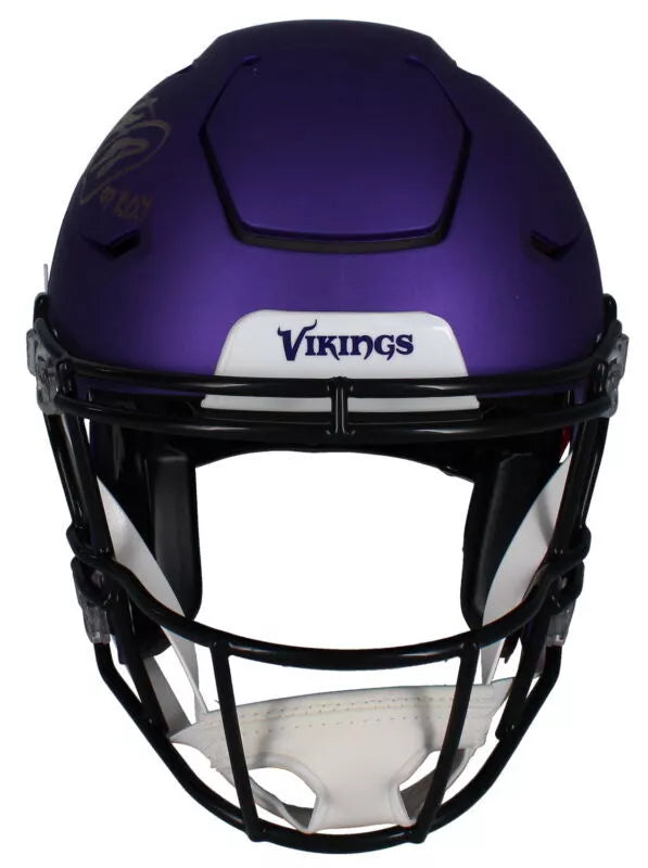 Adrian Peterson Autographed/Inscribed "07 OROY" Minnesota Vikings Speedflex Authentic Helmet Beckett Witnessed