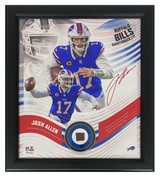 Josh Allen Framed Buffalo Bills Version 2 15" x 17" Game Used Football Collage LE 50