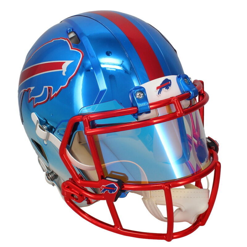 Josh Allen Autographed Buffalo Bills Chrome Speed Authentic Helmet Signed In Red LE 17/17 GDL/Beckett Witnessed