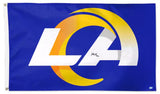 Kyren Williams Autographed Los Angeles Rams 3' x 5' Primary Logo Logo Deluxe Flag Beckett Witnessed