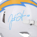 Justin Herbert Autographed (BLUE INK) Los Angeles Chargers Speed Full Size Helmet Fanatics