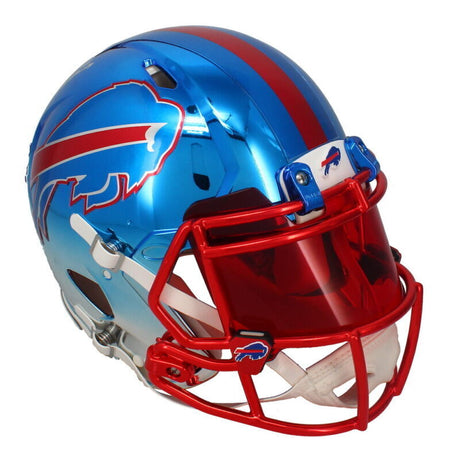 Josh Allen Autographed Buffalo Bills Chrome Speed Authentic Helmet (Signed in Silver) GDL/Beckett Witnessed LE 17/17