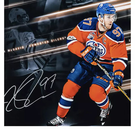 Connor McDavid Autographed Oilers "Playoff Collage" 20" x 24" Photograph UDA LE