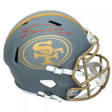 Brock Purdy Autographed San Francisco 49ers Slate Speed Full Size Helmet Fanatics