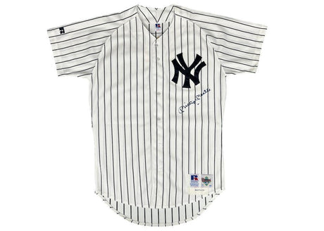 MICKEY MANTLE Autographed New York Yankees Old Timers Game Russell Athletic Diamond Collection Jersey/w MANTLE '92 PATCH PSA/DNA