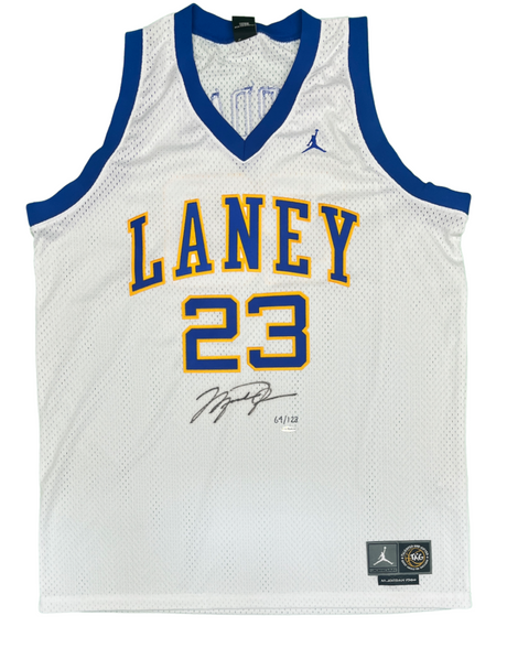 Michael Jordan Autographed 1980 Laney High School Brand Jordan Jersey UDA LE 64/123