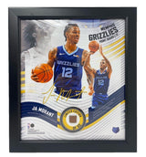 JA MORANT Grizzlies Framed 15" x 17" Game Used Basketball Collage LE 1/50