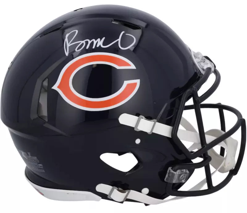 Rome Odunze Autographed Chicago Bears Speed Authentic Helmet Fanatics