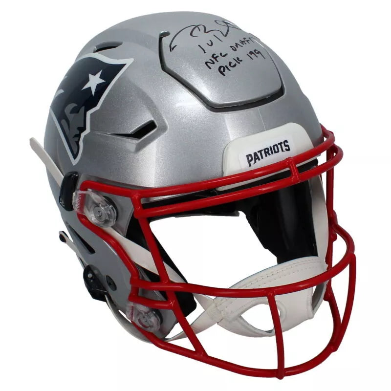 Tom Brady Autographed/Inscribed "NFL DRAFT 199TH PICK" New England Patriots Speedflex Authentic Helmet LE 12/50 Fanatics