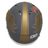 John Elway Autographed (in Orange) Denver Broncos Slate Speed Mini Helmet Beckett Witnessed