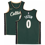 Jayson Tatum Autographed Boston Celtics Green Nike 2022-23 City Edition Swingman Jersey Fanatics