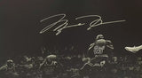 Michael Jordan Autographed Chicago Bulls Custom Framed "Kiss The Rim 180" 36" x 18" Photograph UDA LE 1/123