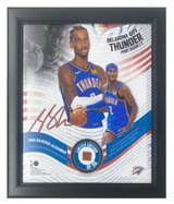 Shai Gilgeous-Alexander Oklahoma City Thunder Framed 15" x 17" Game Used Basketball Collage LE 1/50