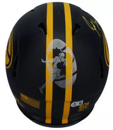 Brett Favre Autographed Green Bay Packers GDL/FSM Custom Painted Black/Yellow Speed Authentic Helmet Radtke/Beckett