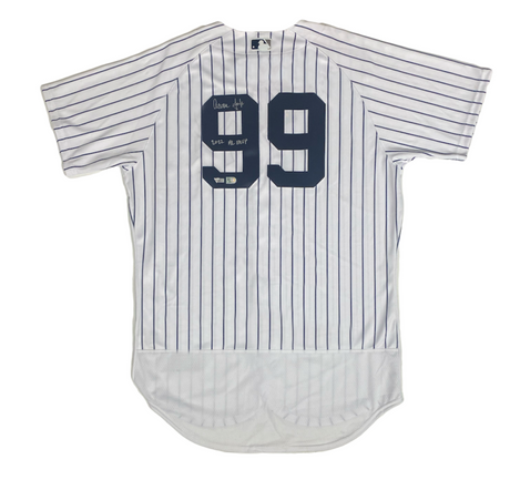 AARON JUDGE Autographed/Inscribed '22 AL MVP" New York Yankees Nike White Authentic Jersey FANATICS